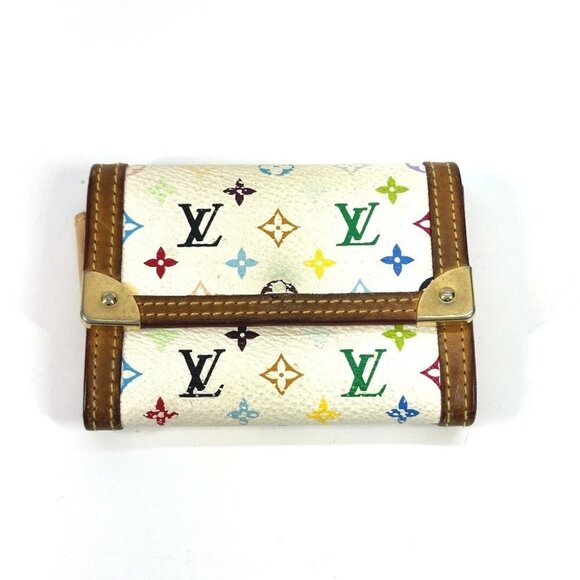 LOUIS VUITTON MonogramMulticolore Porto Monnaie-Plat Wallet coin purse